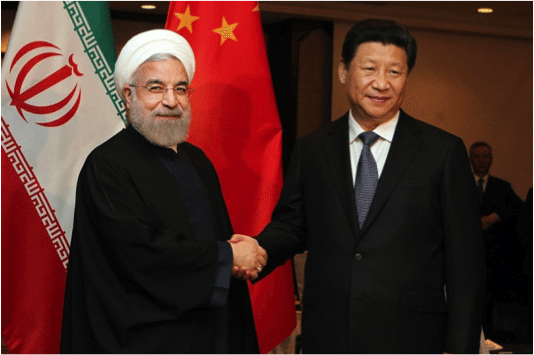 Iranian President Hassan Rouhani and Chinese President Xi Jingping.