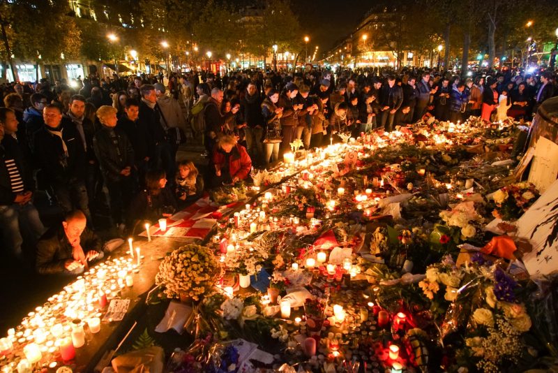 A vigil for the IS-launched attacks in Paris. The attacks were ultimately traced back to cells operating out of Brussels.