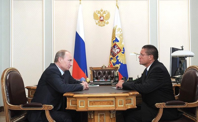 Vladimir Putin and Alexei Ulyukayev