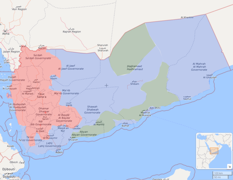 Yemen Map Houthi Control Global Risk Insights