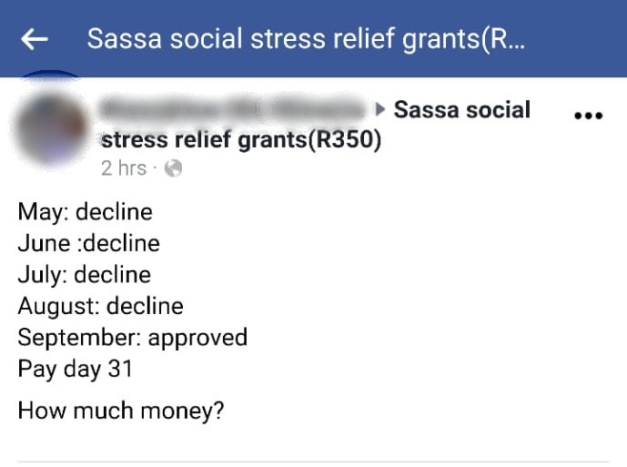 South africa SASSA comment